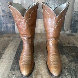 Tony Lama Vintage Gold Label Western Cowboy Boots Mens 12 D